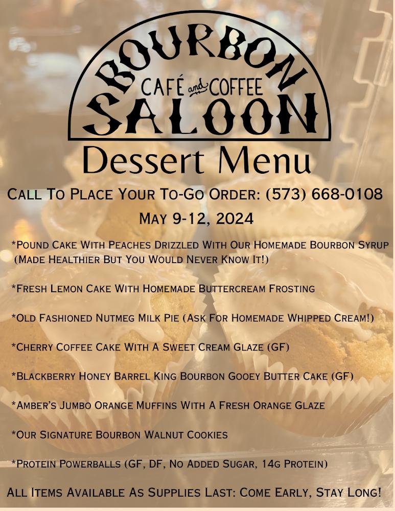Bourbon Cafe and Coffee Saloon Menu image 2